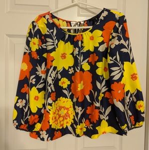 J. Crew Silk Floral Blouse